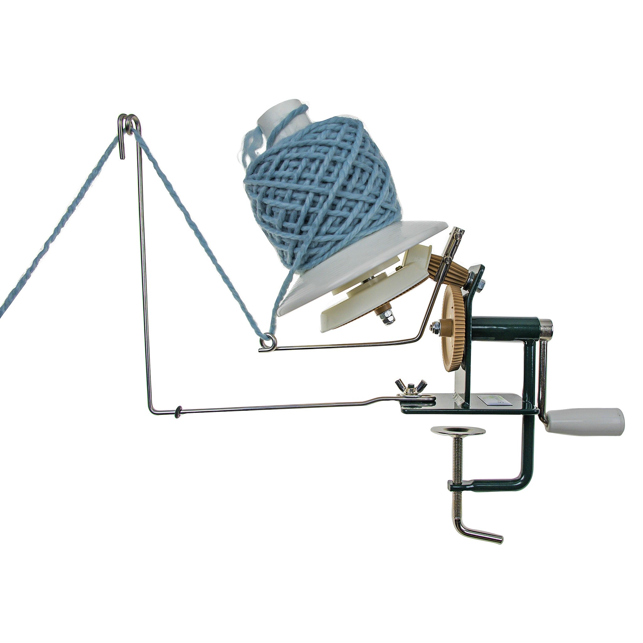  Metal Hand Operated Yarn Winder for Crocheting - High  Performance Large Yarn Ball Winder 10 Oz Capacity - Quiet Yarn Spinner with  Steel Frame, Table Protectors, and Clamp - Easy to