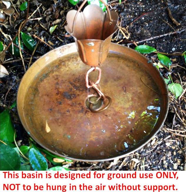 Stanwood Rain Chain Copper Basin/Bowl for Rain Chain Stanwood Imports