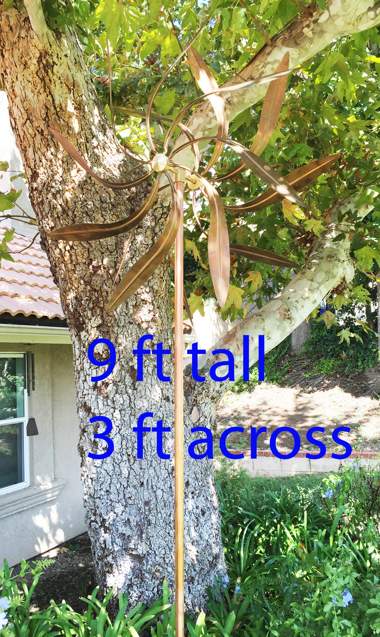 Stanwood Wind Sculpture Dancing Willow Leaves (Jumbo 3-ft Across