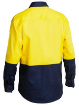 Bisley 2 Tone Closed Front Hi Vis Drill Shirt