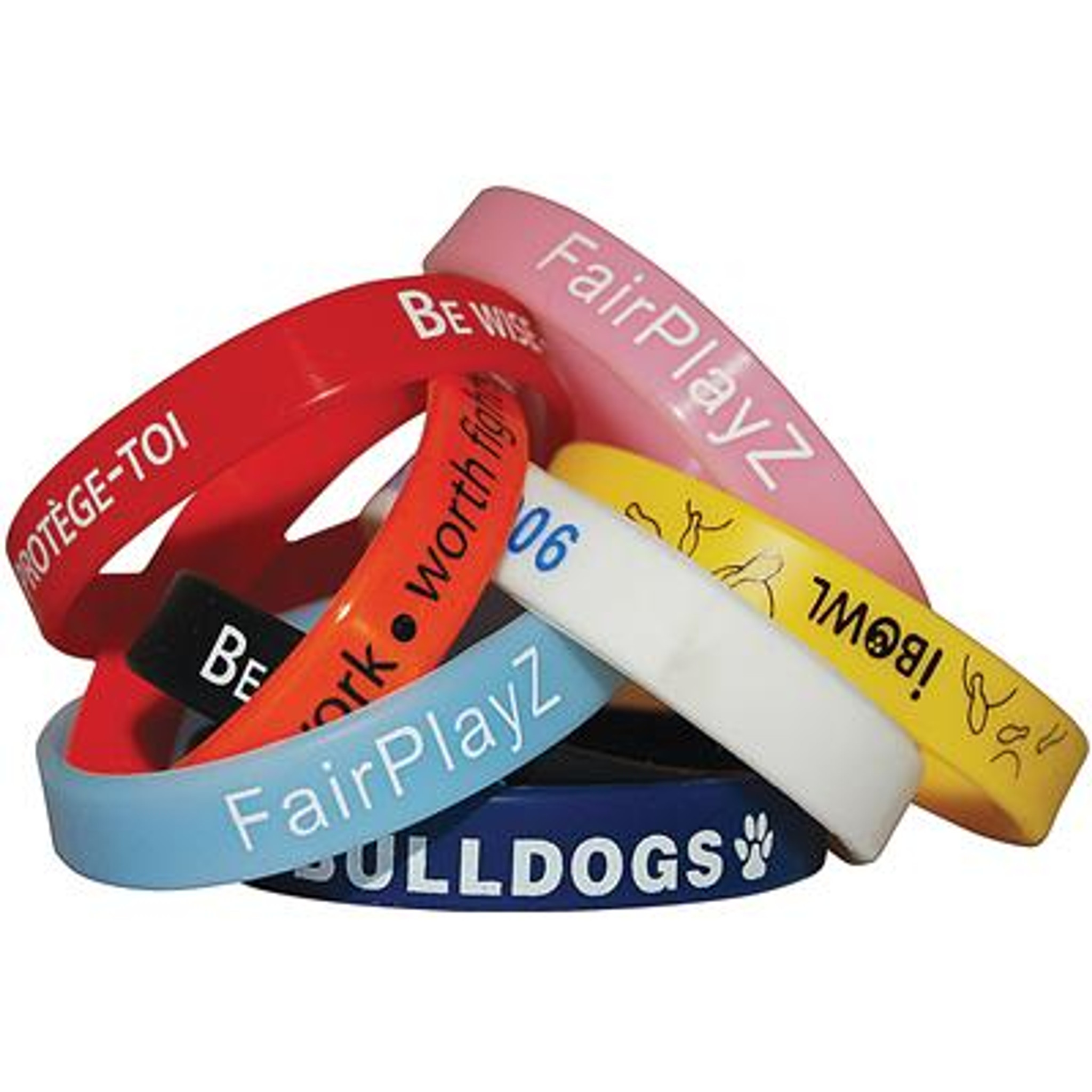 Unknown 6-Pack Motivational Silicone Rubber Wristband India | Ubuy