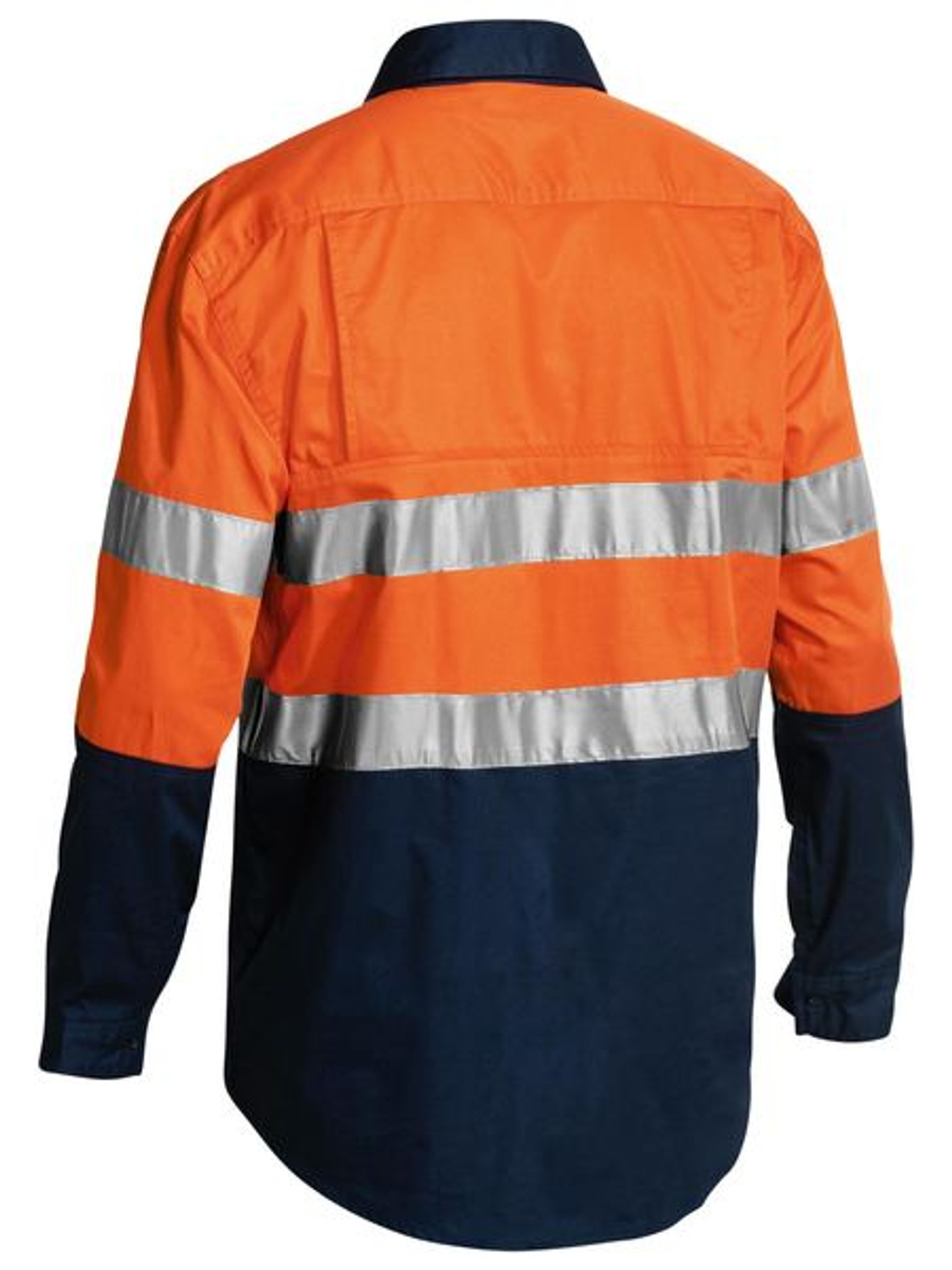 Bisley 2 Tone Cool Lightweight Closed Front Shirt 3M Reflective Tape