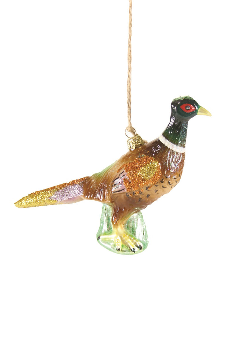 Pheasant christmas resin ornament