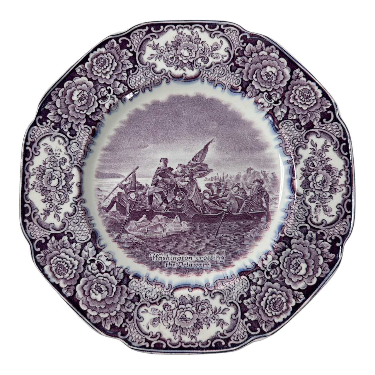 Antique Crown Ducal George Washington Transferware Plate - The