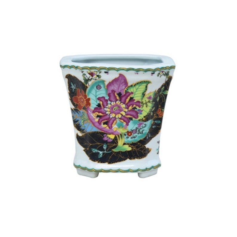 tobacco leaf cachepot Petite Porcelain Tobacco Leaf Cachepot