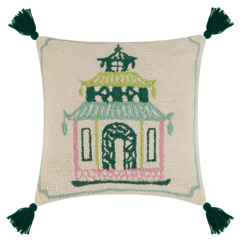 Pagoda Tassel Chinoiserie Pillow