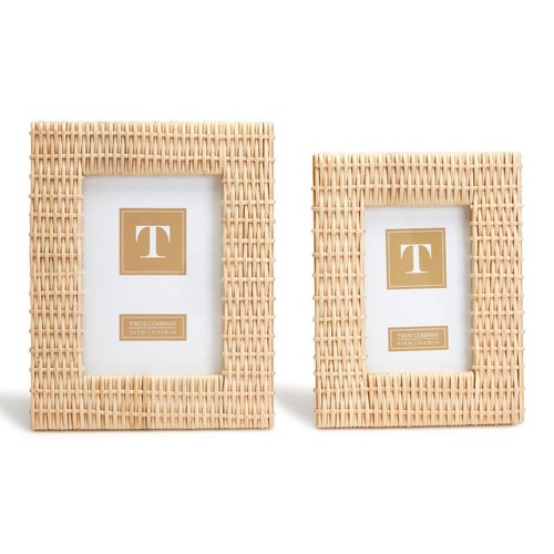 Island Style Rattan Weave Picture Frames