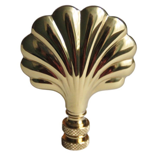 Brass Art Deco Shell Lamp Finial