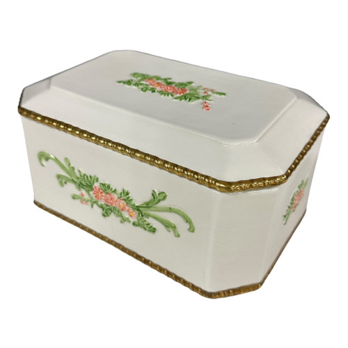 Vintage Italian Porcelain Flower Box