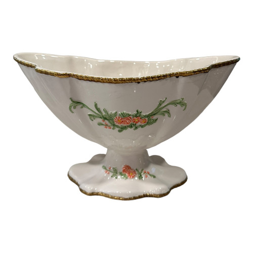 Vintage Italian Porcelain Flower Compote