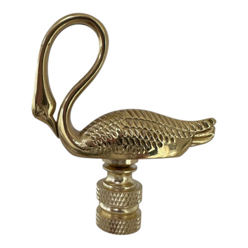 Brass Swan Lamp Finial  