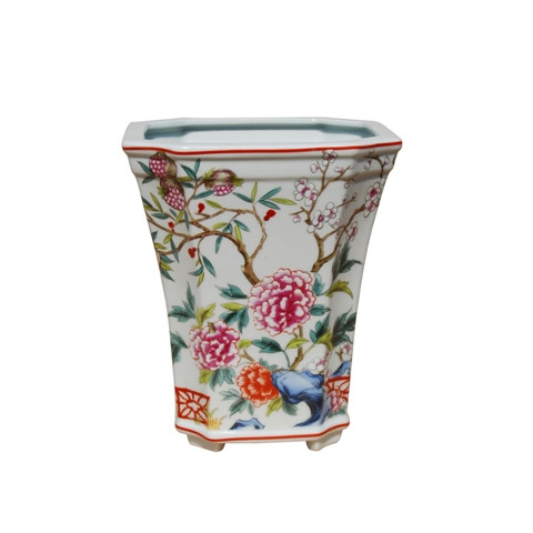 Chinoiserie Floral Porcelain Vase