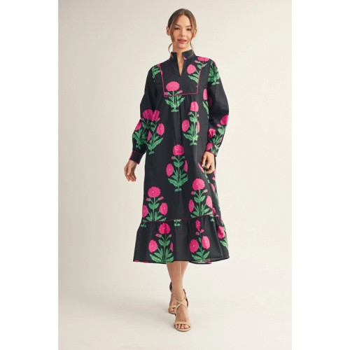 Gina Floral Midi Dress