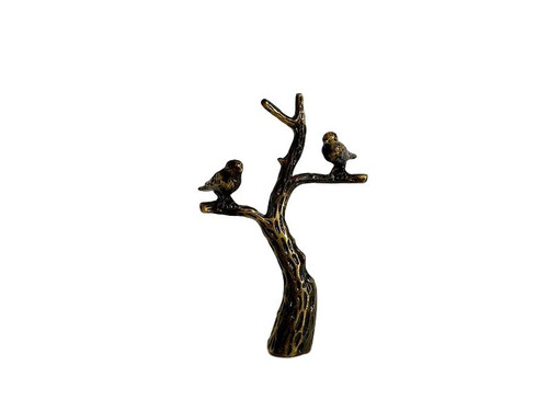 Antique Brass Birds on Branch Lamp Finial