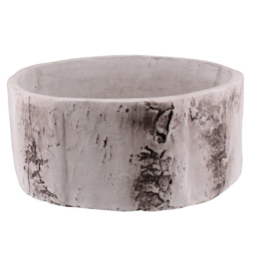 Faux Bois Birch Low Planter