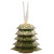 Green Tole Pagoda Christmas Tree Ornament