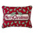 Merry Christmas Needlepoint Holiday Accent Pillow