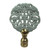 Green Jade Pierced Medallion Lamp Finial