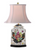 Large Porcelain Chinoiserie Tobacco Leaf Lamp 