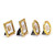 Set of 4 Gold Faux Bamboo Picture Frames
