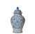 Blue and White Chinoiserie Chic Rose Temple Jar