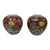 Vintage Pair of Peacock Ginger Jar Vases  