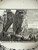 Antique black transferware plate depicting Prebischtor in Saxon Switzerland mountain landscape