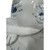 Vintage Italian Blue & White Floral Ceramic Cat on Pillow