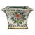 Decorative chinoiserie planter inspired by the classic tobacco leaf pattern with colorful florals and botanical motifs.