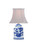 Blue & White Porcelain Oval Jar Bird Accent Lamp