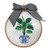 Embroidered Christmas Tree Ornament - Monstera Leaf in Blue &I White Pot