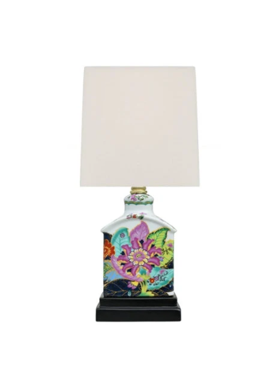 Square Tobacco Leaf Accent Lamp