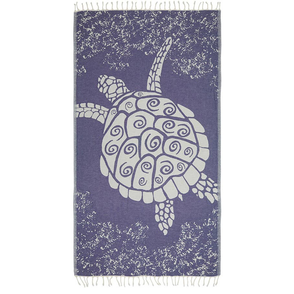 Green Turtle Peshtemal Turkish Beach Towel Green Turtle Peshtemal Turkish Beach Towel