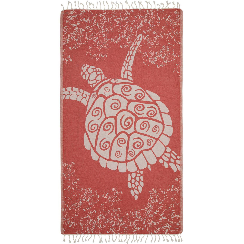 Green Turtle Peshtemal Turkish Beach Towel Green Turtle Peshtemal Turkish Beach Towel