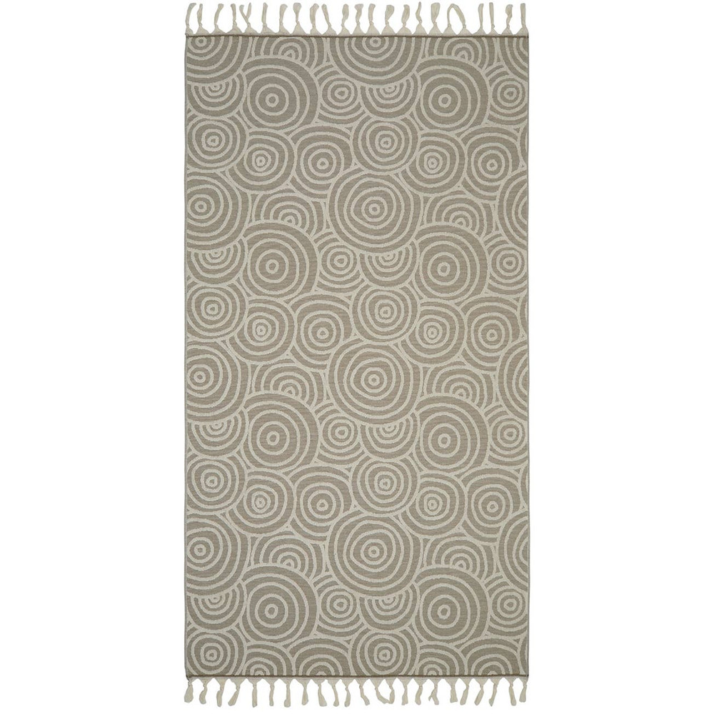 Circles Raised Terry Towels 36x66" Turkish Cotton Terry Yoga Pool Spa