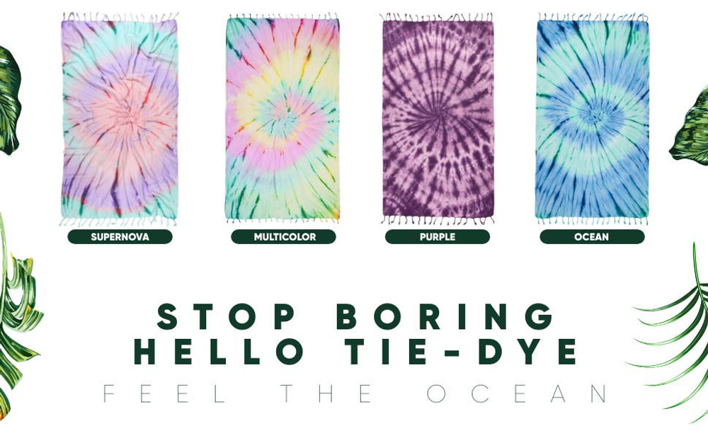 Tie Dye Pestemal Turkish Beach Towel