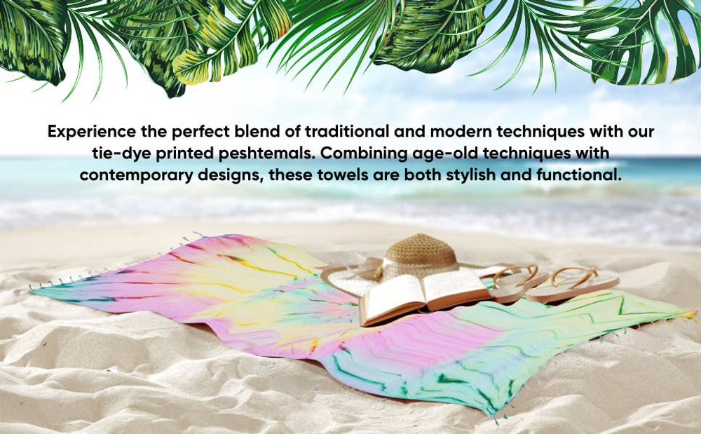 Tie Dye Pestemal Turkish Beach Towel