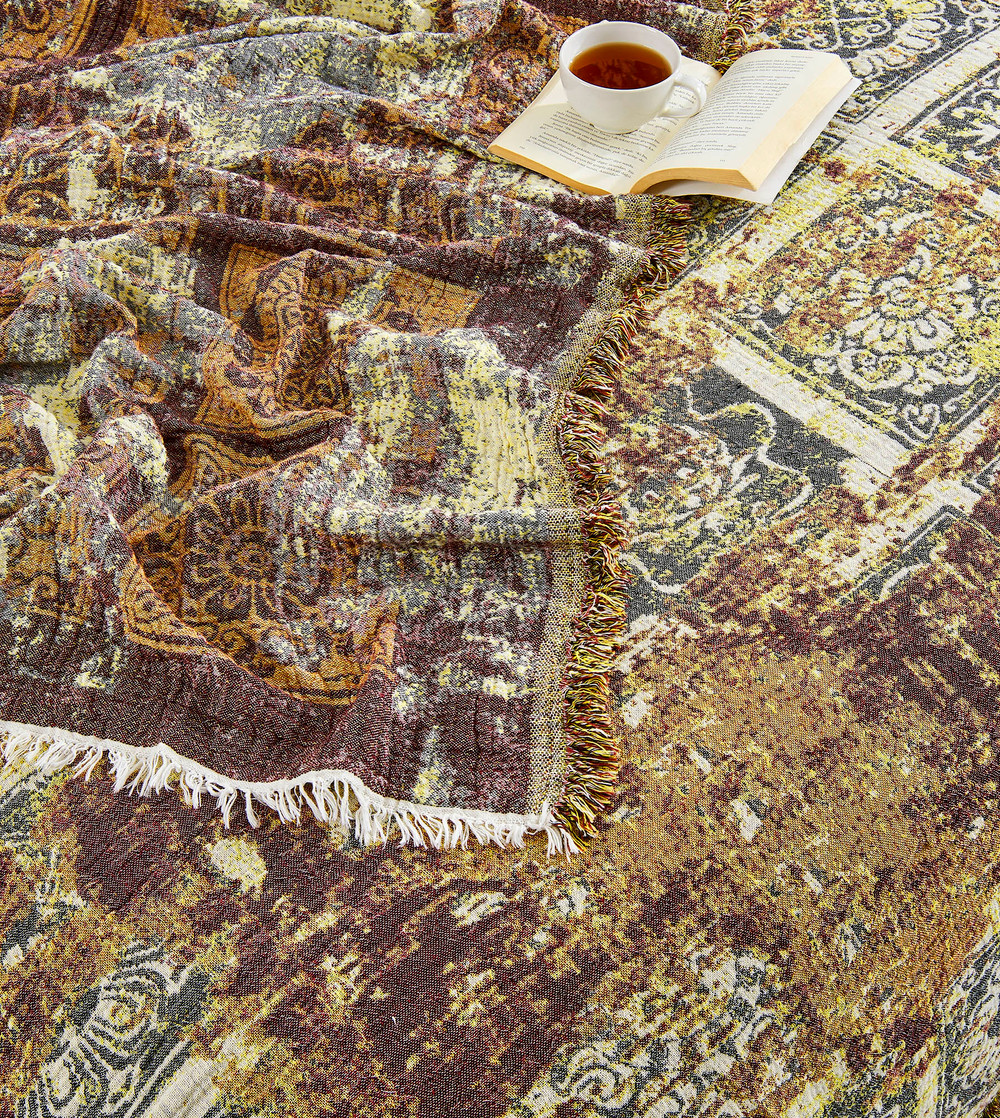 Antique Bedspread Turkish Cotton Summer Blanket Throw Gypsy Colorful