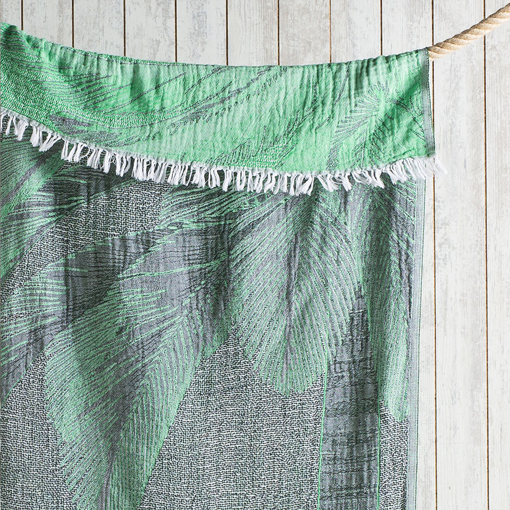 Palm - Green Turkish Towel & Throw