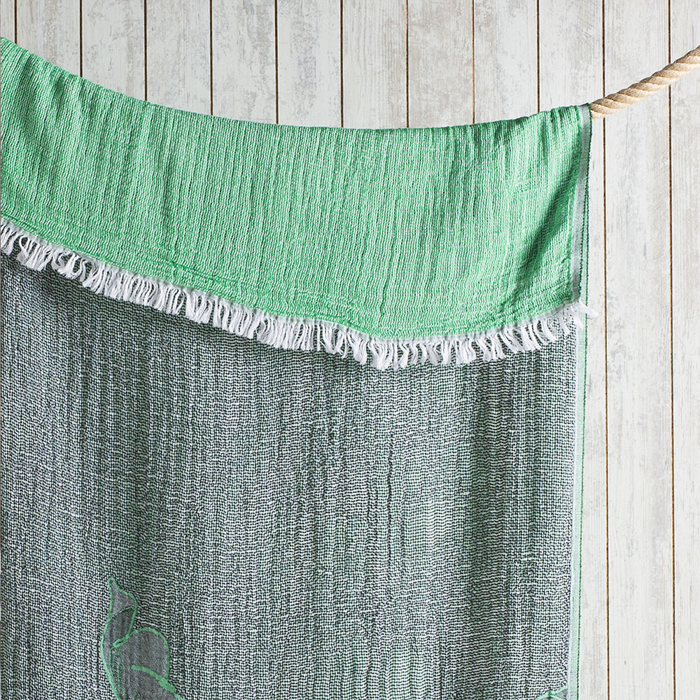 Leaf - Green Turkish Towel & Throw