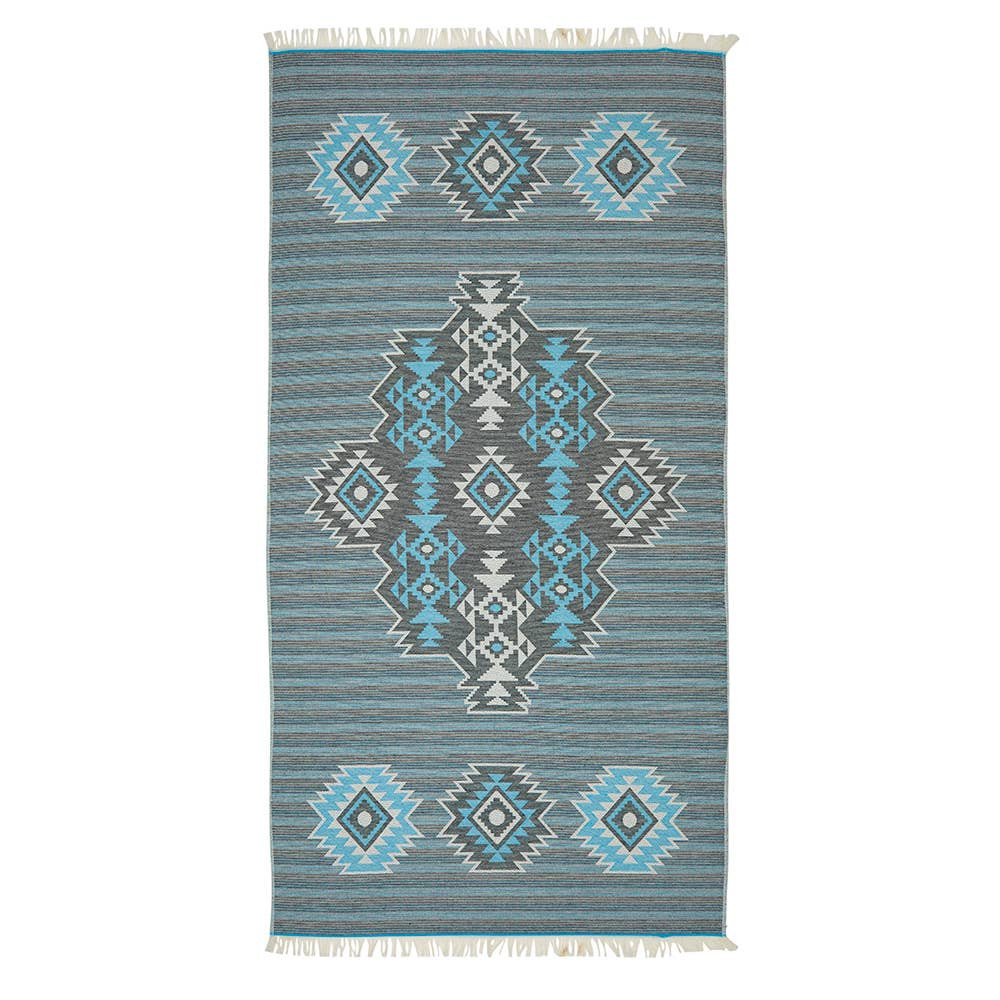 Multicolor Tribal Turkish Towels 35x70in Terry Backing Peshtemal Spa Sauna