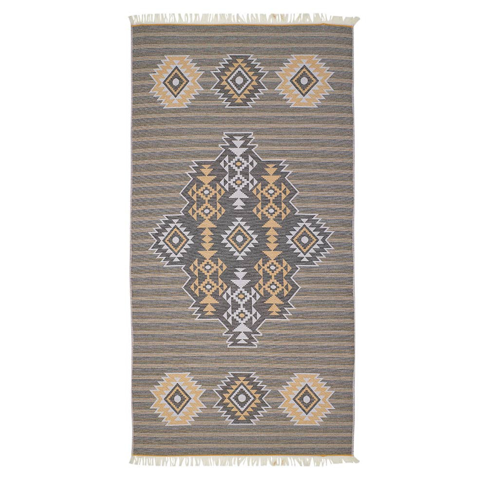 Multicolor Tribal Turkish Towels 35x70in Terry Backing Peshtemal Spa Sauna