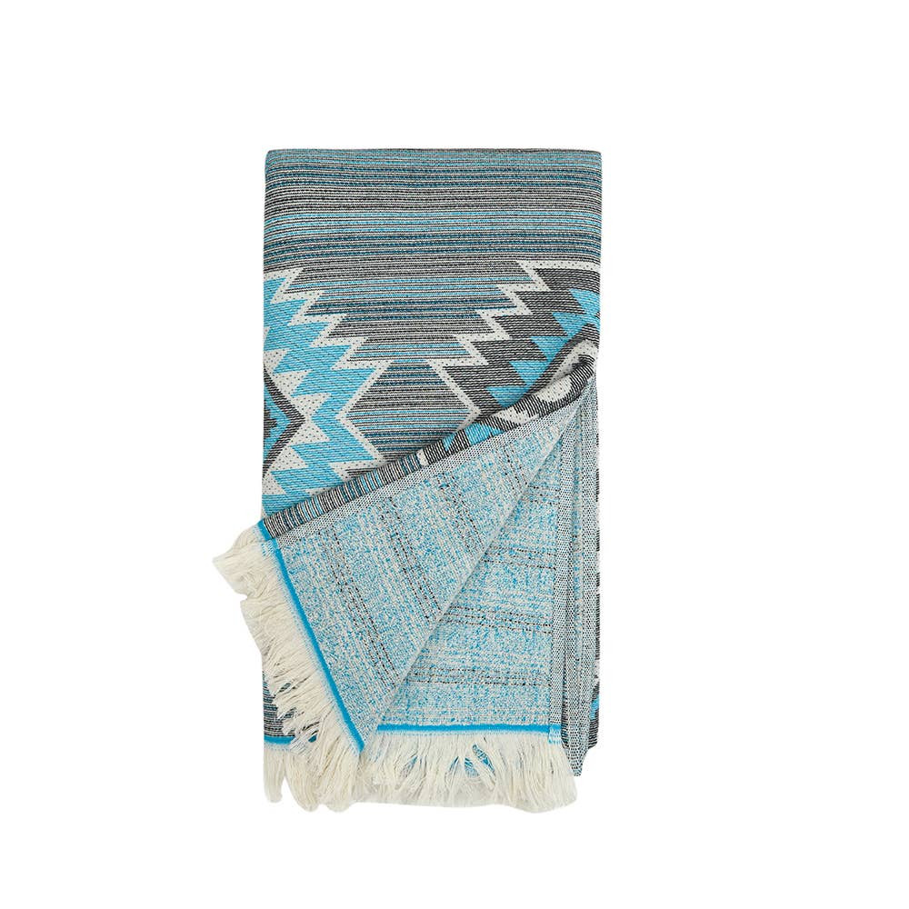 Multicolor Tribal Turkish Towels 35x70in Terry Backing Peshtemal Spa Sauna