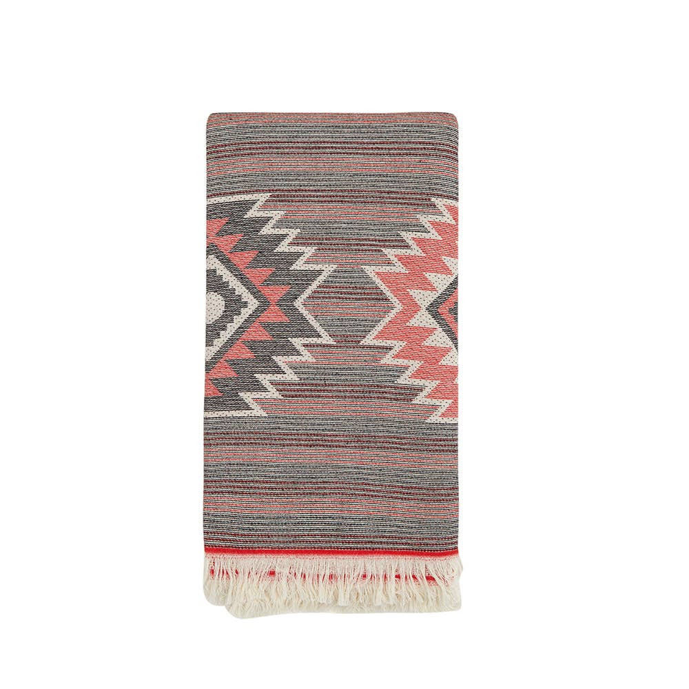 Multicolor Tribal Turkish Towels 35x70in Terry Backing Peshtemal Spa Sauna