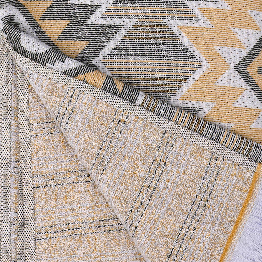 Multicolor Tribal Turkish Towels 35x70in Terry Backing Peshtemal Spa Sauna