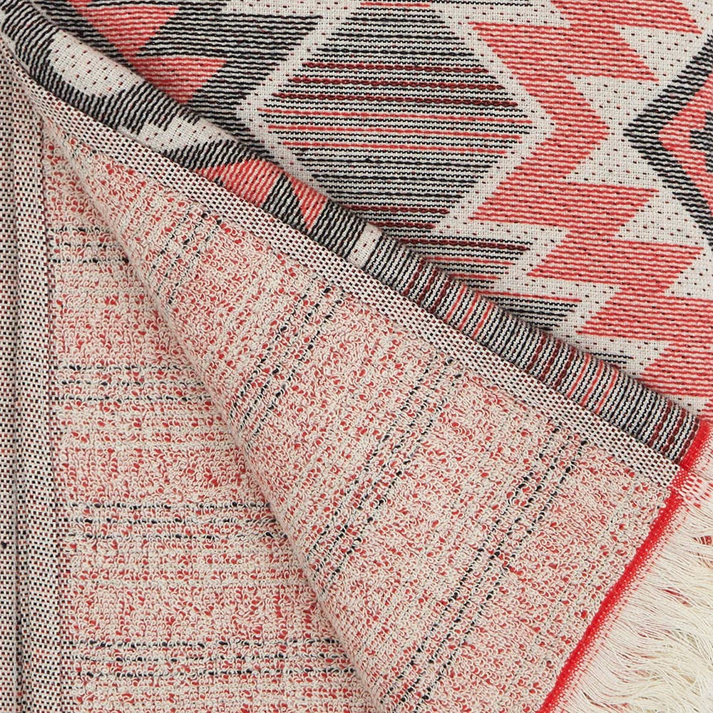 Multicolor Tribal Turkish Towels 35x70in Terry Backing Peshtemal Spa Sauna