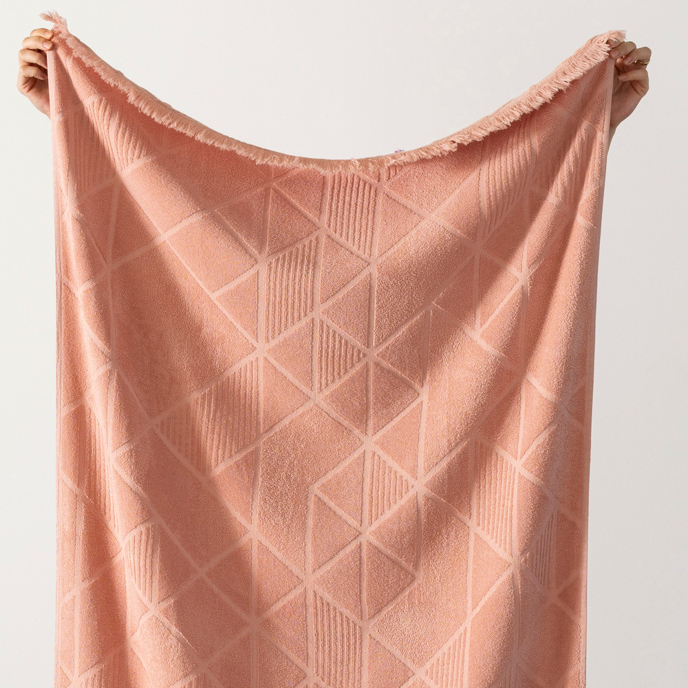 Triangles Stonewashed Raised Terry Turkish Towels