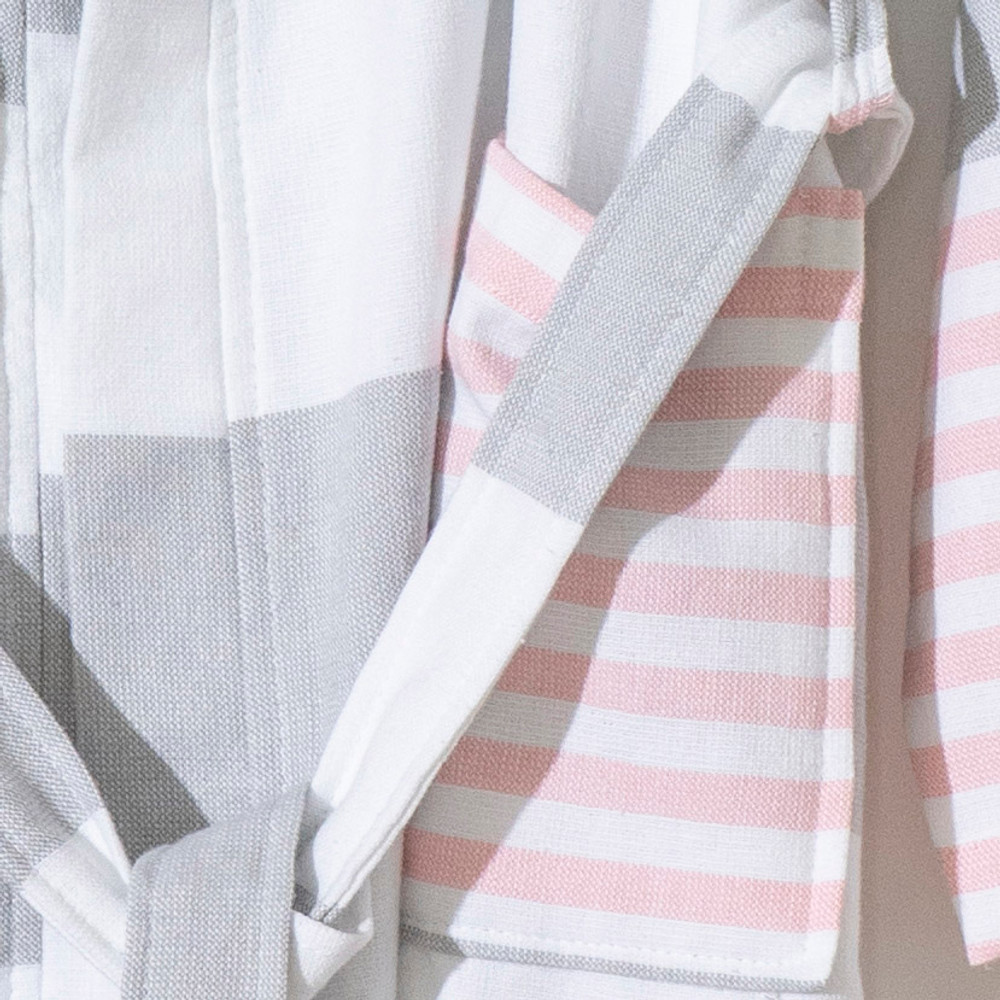Mediterranean Bathrobe Turkish Cotton Light Weight Terry-backing