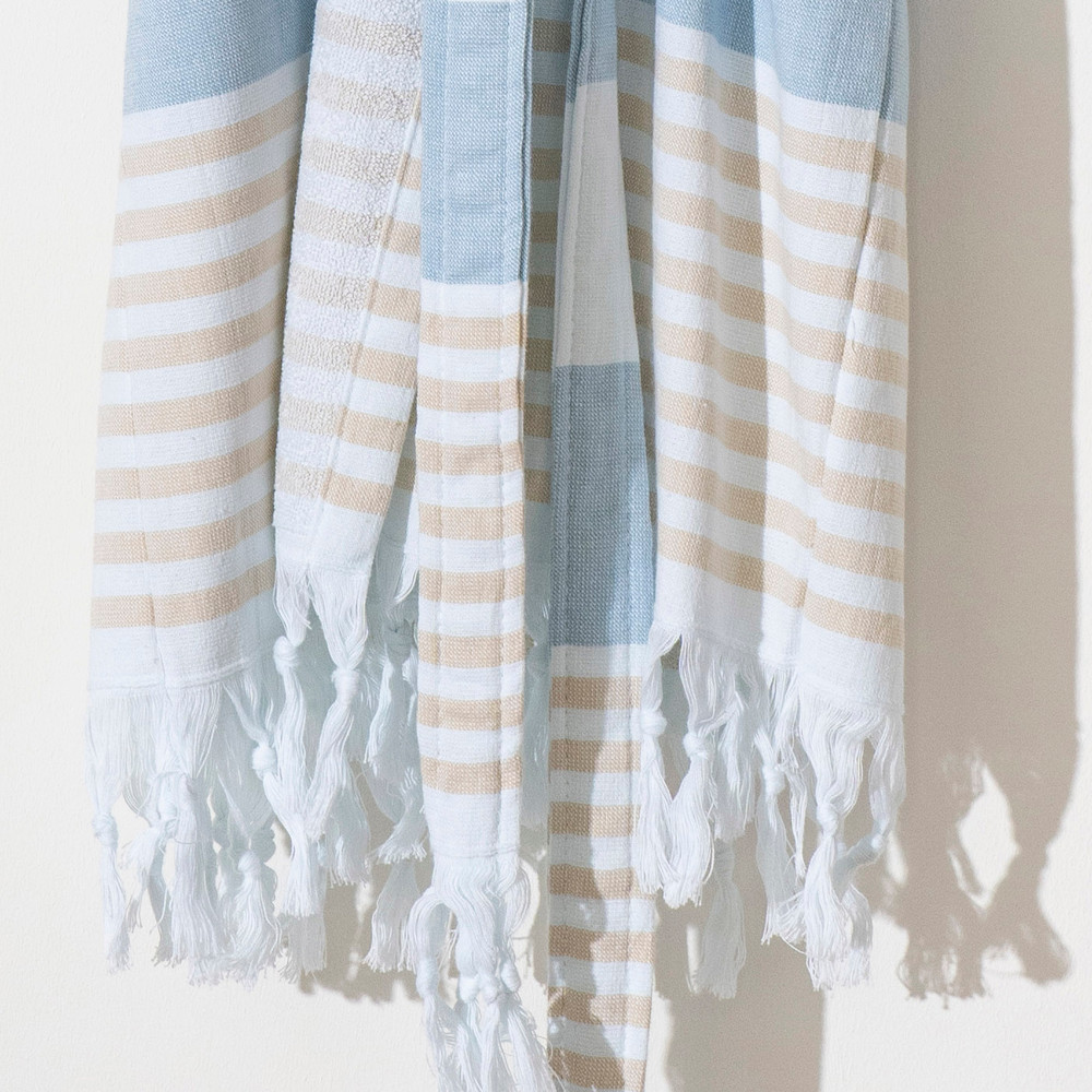 Mediterranean Bathrobe Turkish Cotton Light Weight Terry-backing
