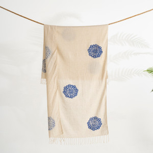 Lale Cotton Blockprint Scarf Pareo Sarong